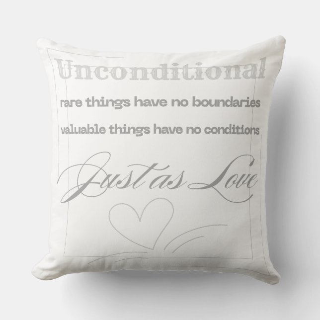 Almofada Citação de Amor Incondicional  (Frente)