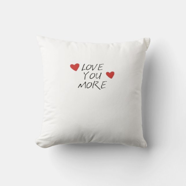 Almofada Citação de Amor Mais Design Mínimo (Frente)
