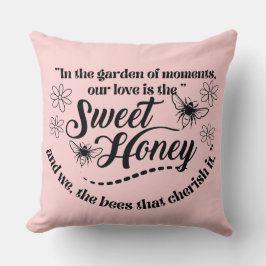 Almofada citação de mel doce