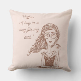 Almofada citação do café