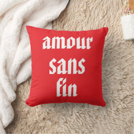 Almofada Citação Francesa Personalizada Amour Sans Fin (Amo