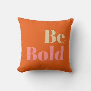 Almofada Citação Inspiradora Motivacional Rosa e Laranja