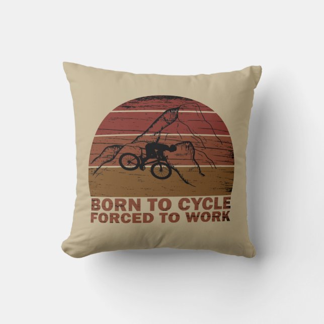 Almofada Citação Motivacional de Ciclismo de Montanha - Cic (Frente)
