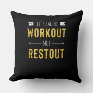 Almofada Citação Motivacional Engraçada Chamada de Workout