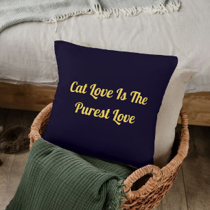 Almofada Citação Personalizada de Humor para Amante de Gato