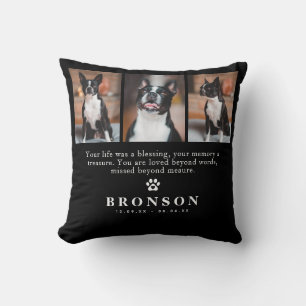 Almofada Citação Personalizada de Memória de Perda de Pet &