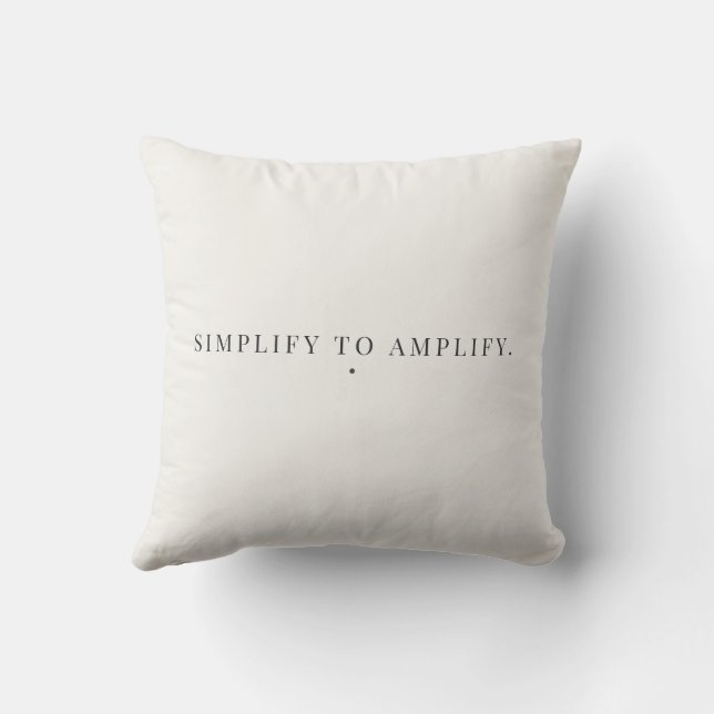Almofada Citação Simplificar para Ampliar – Minimalista Mod (Verso)