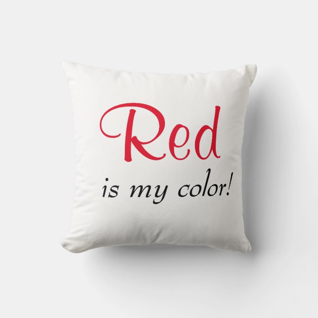 Almofada Citação Vermelho é Minha Cor (Frente)