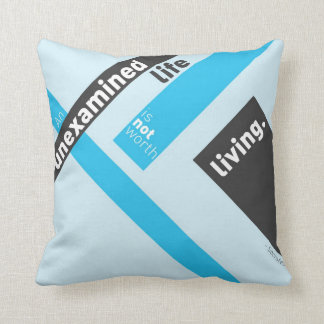 Almofada "Citações da vida não-examinada" de Socrates