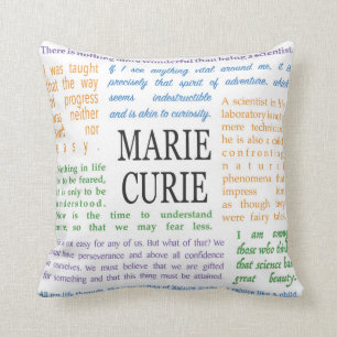 Almofada Citações inspiradas por Marie Curie