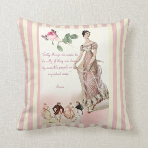 Almofada Citações parvas de Jane Austen das coisas