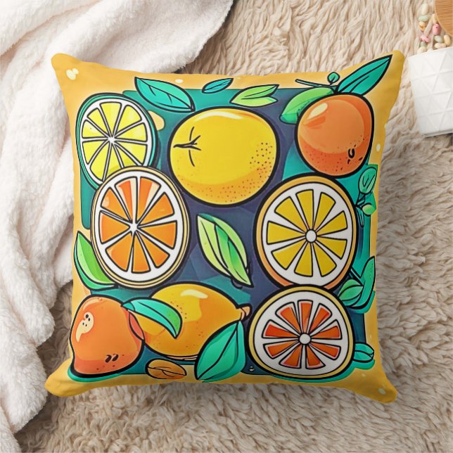 Almofada Citrus Fruta Art (Cobertor)