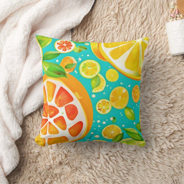 Almofada Citrus Symphony: Uma Delícia Juicy (Cobertor)