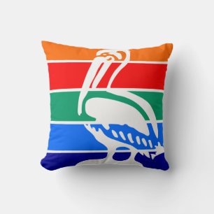 Almofada City Flag of Ruas. Petersburg (Flórida)