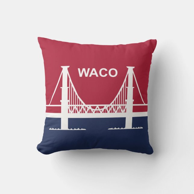Almofada City Flag of Waco (Texas, EUA) (Frente)