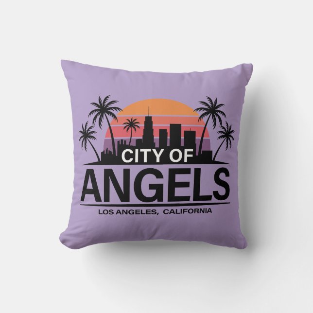 Almofada City of Angels, Los Angeles, California (Frente)