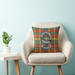 Almofada Clan Buchanan Crest Crachá & Tartan