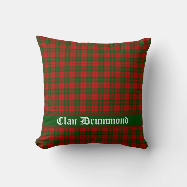 Almofada Clan Drummond Tartan Personalizável (Frente)