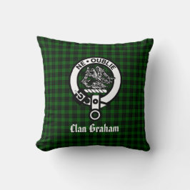 Almofada Clan Graham Crest Crachá e Tartan