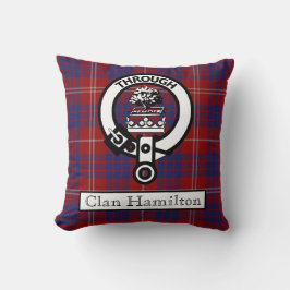 Almofada Clan Hamilton Crest e Tartan II