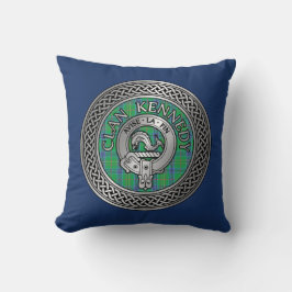 Almofada Clan Kennedy Crest e Tartan Knot