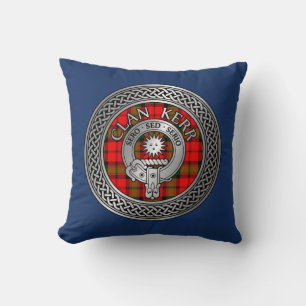 Almofada Clan Kerr Crest & Tartan Knot