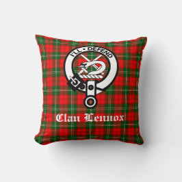 Almofada Clan Lennox Crest Crachá & Tartan