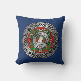 Almofada Clan MacGregor Crest & Tartan Knot