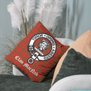 Almofada Clan MacNab Crest Crachá e Tartan