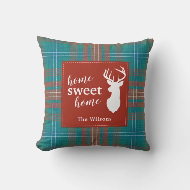 Almofada Clan Wilson Tartan - Xadrez Natal Personalizado (Frente)