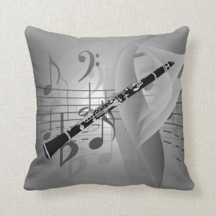 Almofada Clarinete com acentos musicais