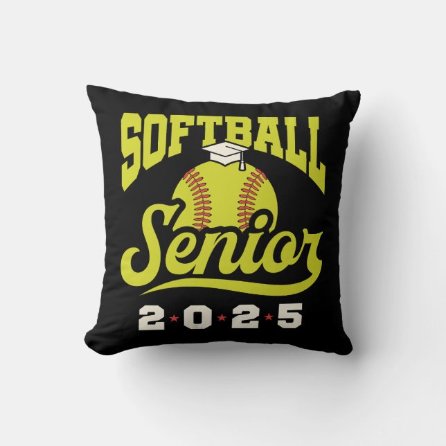 Almofada Classe de Mais velho de Softball de 2025 (Frente)