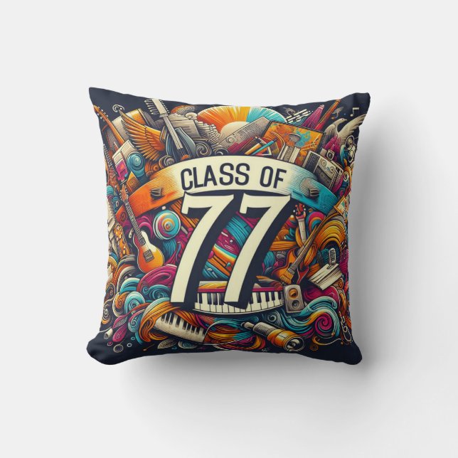 Almofada Classe de segundo grau de Artes de 77 (Frente)