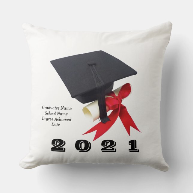 Almofada Classe do dia de graduação de 2021 por 20x20 de ja (Frente)