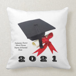 Almofada Classe do dia de graduação de 2021 por 20x20 de ja