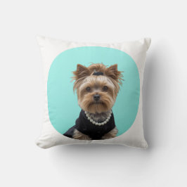 Almofada Classic Breakfast Poster Yorkshire Terrier Yorkie