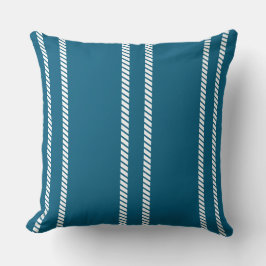 Almofada Classic Dark Teal with Stripes Throw Pillow
