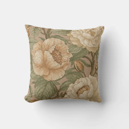 Almofada Classic,Lovely Flowers Pattern, Sage Gold Bloom