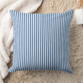 Almofada Classic Nautical Blue and White Ticking Stripe