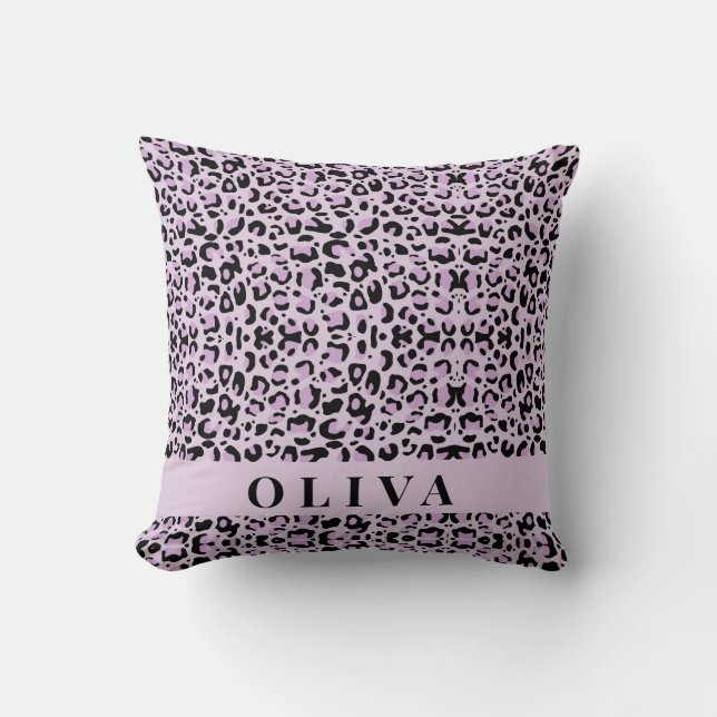 Almofada Classic Personalized Pink Leopard Print (Frente)