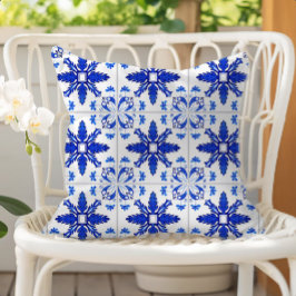 Almofada Classic Portuguese Tile Pattern Blue White