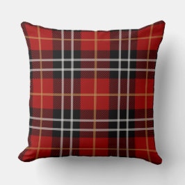 Almofada Classic Red Plaid Throw Pillow
