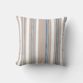 Almofada Classic Stripe Beige, white and blue