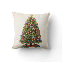 Almofada Clássica de Natal Árvore de Natal