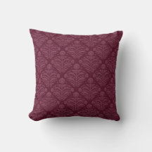 Clássico Damasco Floral Vermelho Borgonha Profundo