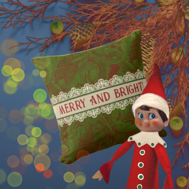 Almofada Clássico Nostálgico William Morris Red Holiday (Criador carregado)