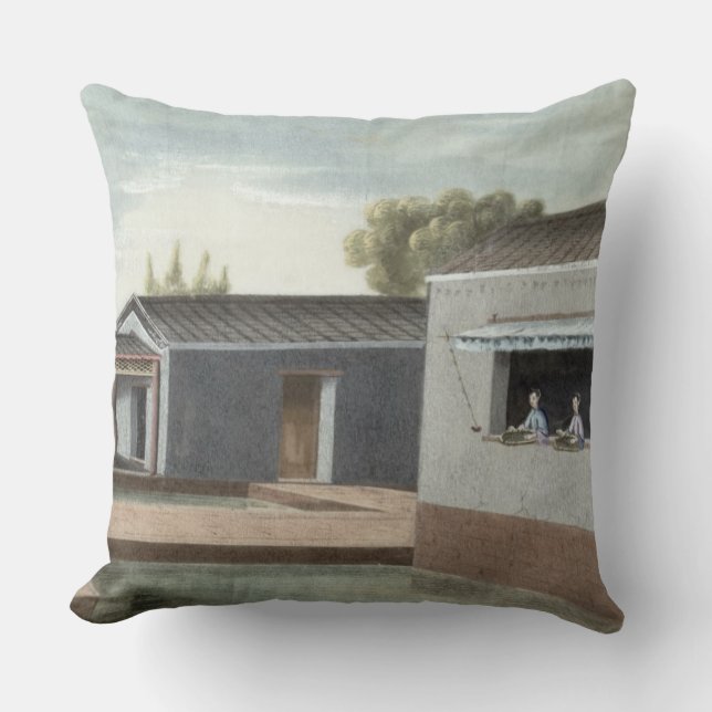 Almofada Classificando o chá (w/c no papel) 2 (Frente)