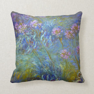 Almofada Claude Monet Agapanthus Flowers Travesseiro decora