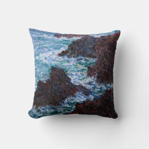 Almofada Claude Monet - As Rochas de Belle-Ile, Costa Selva