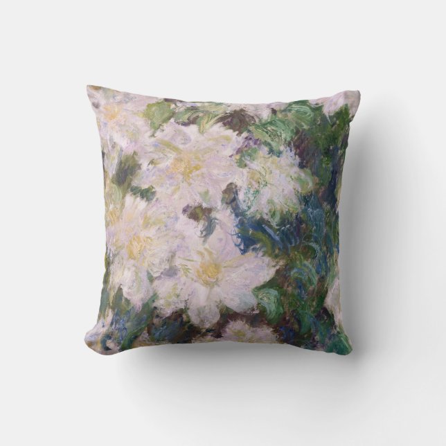 Almofada Claude Monet - Clematites Brancas (Frente)